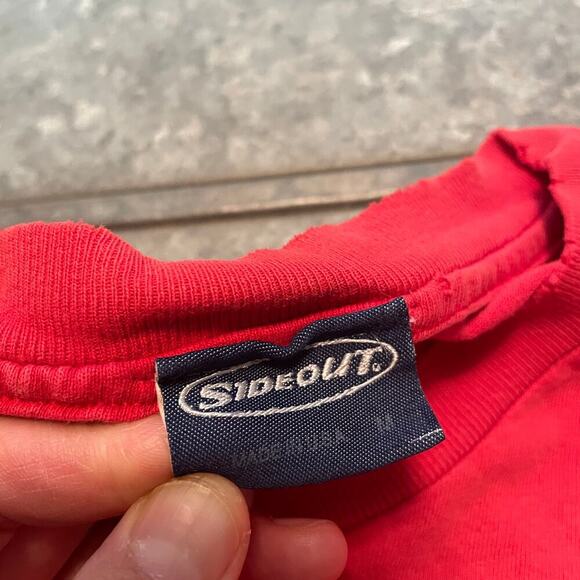 Vintage Sideout Flaming Skull Shirt Mens Medium USA 90s Y2K Surf Skate Flames - Picture 11 of 15